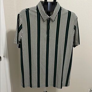 NWT Express Men Green and White Casual Shirt